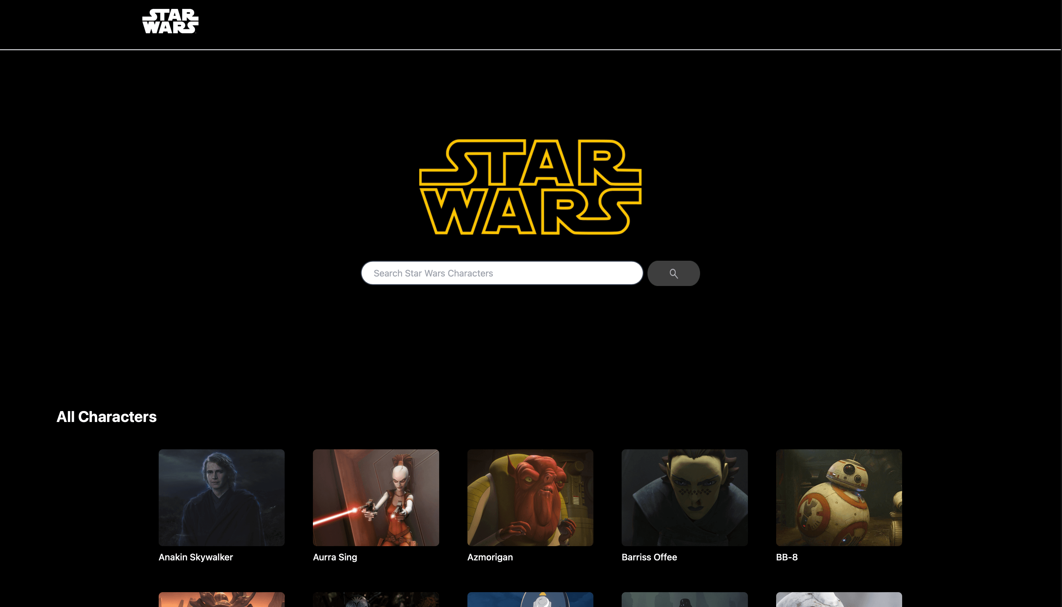 Star Wars search system Project